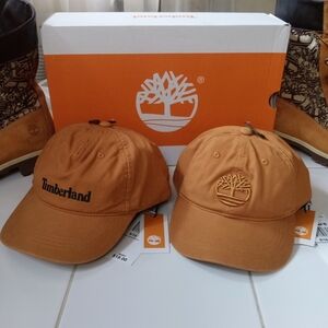 Timberland Tan Caps with Logo